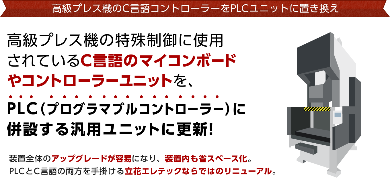 C言語コントローラー Plc関連 導入事例 Faシステム事業 技術商社 立花エレテックの得意技